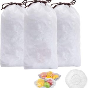 100pcs Disposable Flexible Transparent Plastic Food Storage Bags  Resealable & Multi-Purpose - Food-Grade Fresh-Keeping, Dust & Insect-Proof, Kitchen Accessories - Disposable Food Wrap