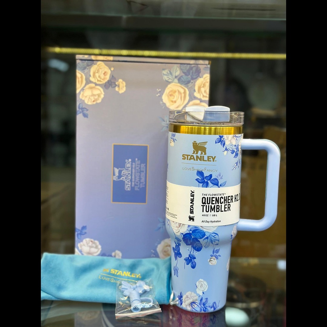 Stanley x LoveShackFancy Limited Edition 40oz Quencher H2.0 FlowState Tumbler Floral Collaboration Collection ( RANDOM COLOUR ) - Image 5