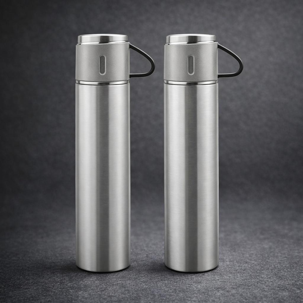 Gradient Insulated Sports Water Bottle Leak-Proof Flask with Motivational Time Markings - 500ml (Random Color) - Image 4