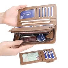 Balebaily Long Zipper Wallet for Men & Women PU Leather Wallet with 15 Card Slots Phone Pocket and Photo Window - Image 3