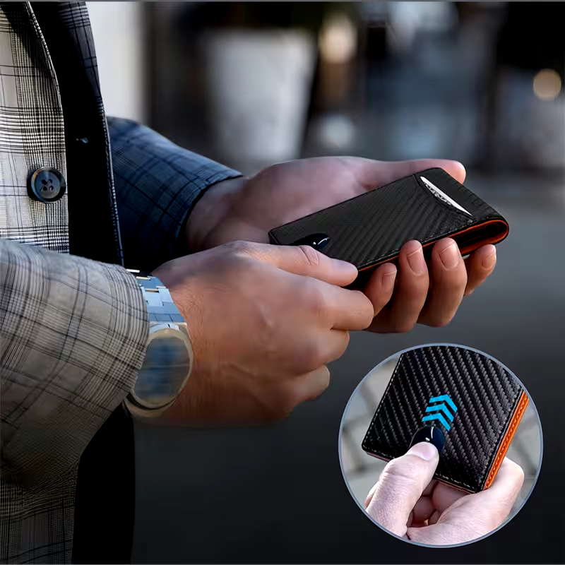 RFID Money Clip Card Holder Slim Wallet with 12 Card Slots - Image 2