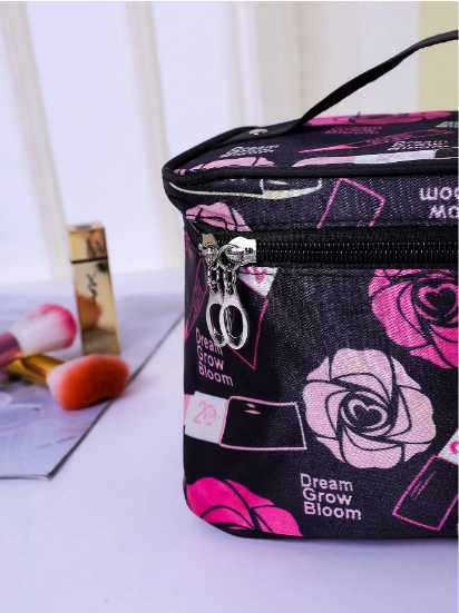 Floral Makeup Bag for Women โ Zipper Cosmetic Organizer(Multi color) - Image 4
