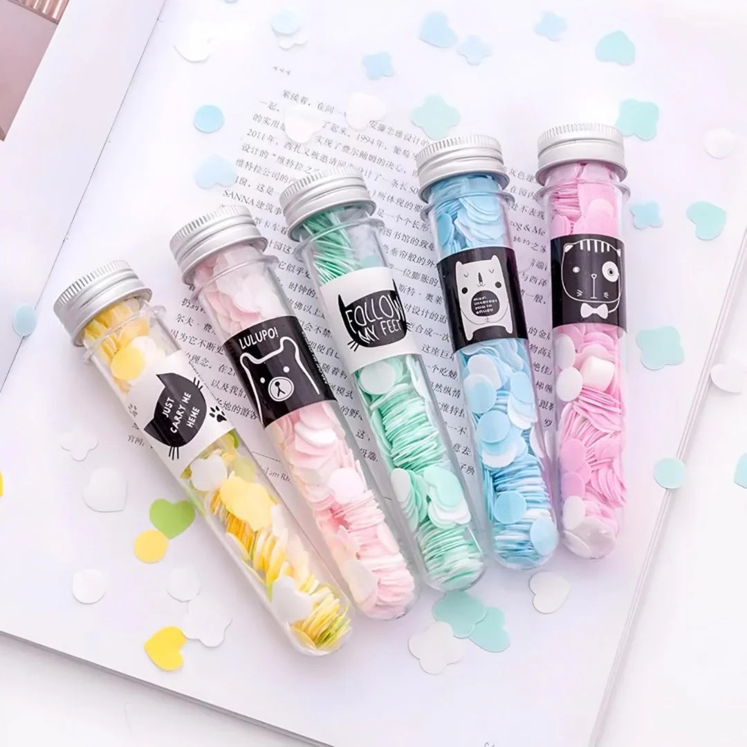 100 PCS Disposable Flower Paper Soap with Portable Tube Multi-Color Travel Sheets for Hand Washing & Outdoor Use- Random Color - Image 2