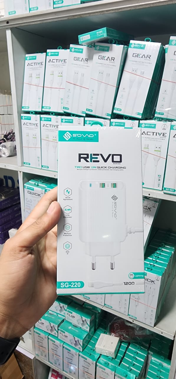 REVO iPhone Charger Fast Charging USB Adapter with Lightning Cable Safe & Reliable Power Charging - Image 4