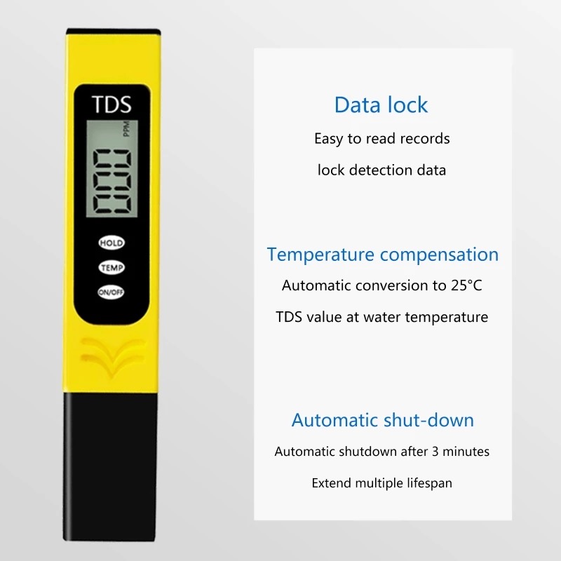 TDS Meter Digital LCD Pen Tester Portable Water Quality Monitor & Purity Measurement Tool for Drinking Water, RO Systems, and Aquariums - Image 2