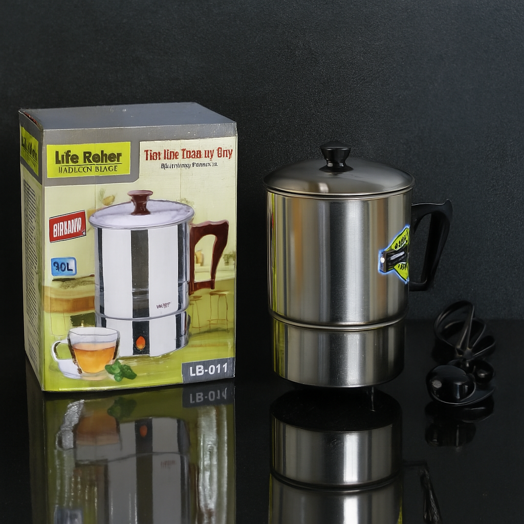 Life Relax Electric Water Kettle 1.0L Stainless Steel Electric Heating Cup LR-014 - Image 3