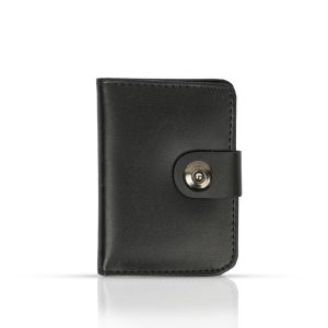 Mens Premium Card Holder Wallet | Magnetic Button Small Wallet | 6 Card Slots & Cash Pocket