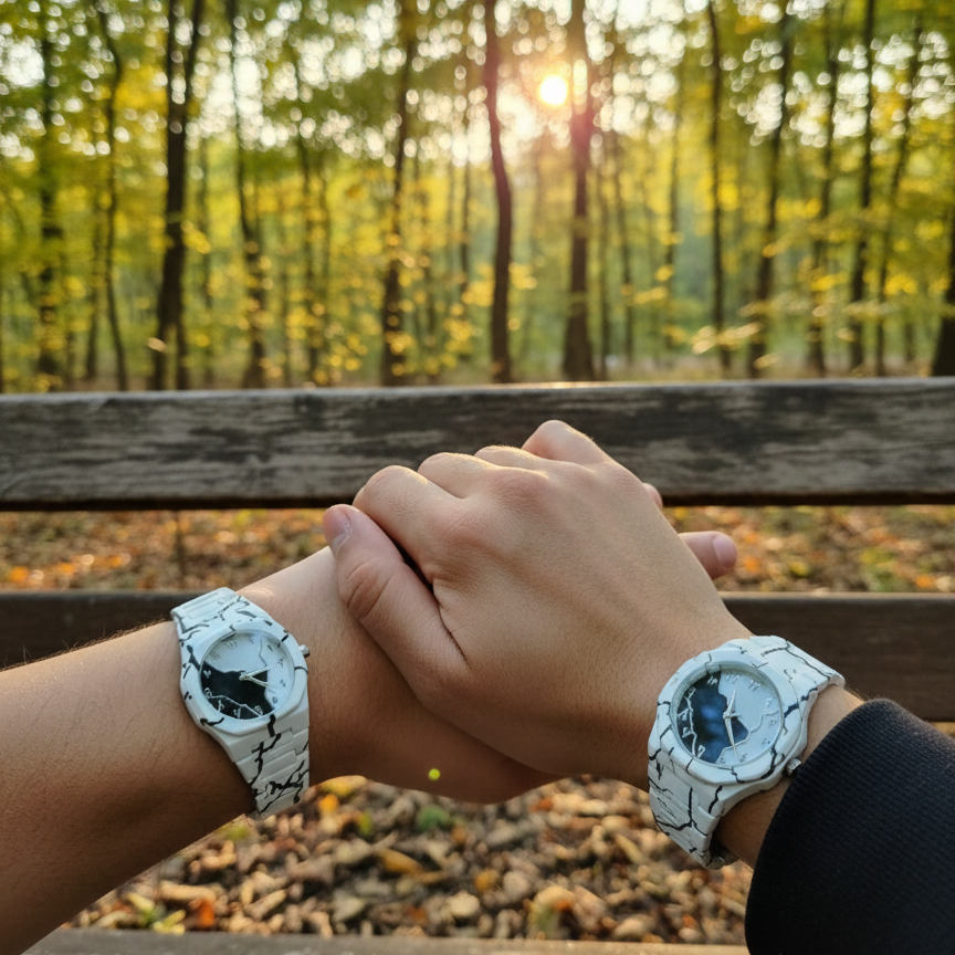 Tiger Aura Pair Watch Stylish His & Hers Wristwatch Set, Elegant Design for Couples & Gifting - Image 2