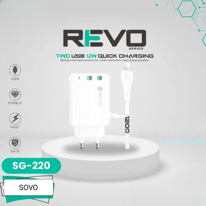 REVO iPhone Charger Fast Charging USB Adapter with Lightning Cable Safe & Reliable Power Charging - Image 2