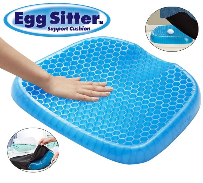 Non Slip Egg Sitter Gel Seat Cushion Soft Sitting Support Pad Cushion for Car and Office Chair Seat Pads Breathable Honeycomb Bike Seat Foam - Image 2