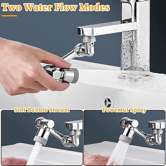 Rotation Faucet Sprayer Head Universal 1080°Rotatable Bathroom Washbasin Tap Splash Filter Water Saving Bubbler Nozzle (Without Box) - Image 4
