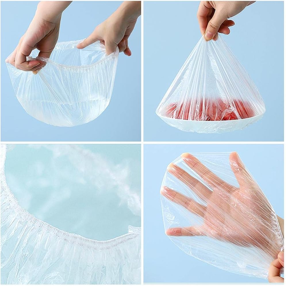 100pcs Disposable Flexible Transparent Plastic Food Storage Bags Resealable & Multi-Purpose - Food-Grade Fresh-Keeping, Dust & Insect-Proof, Kitchen Accessories - Disposable Food Wrap - Image 2