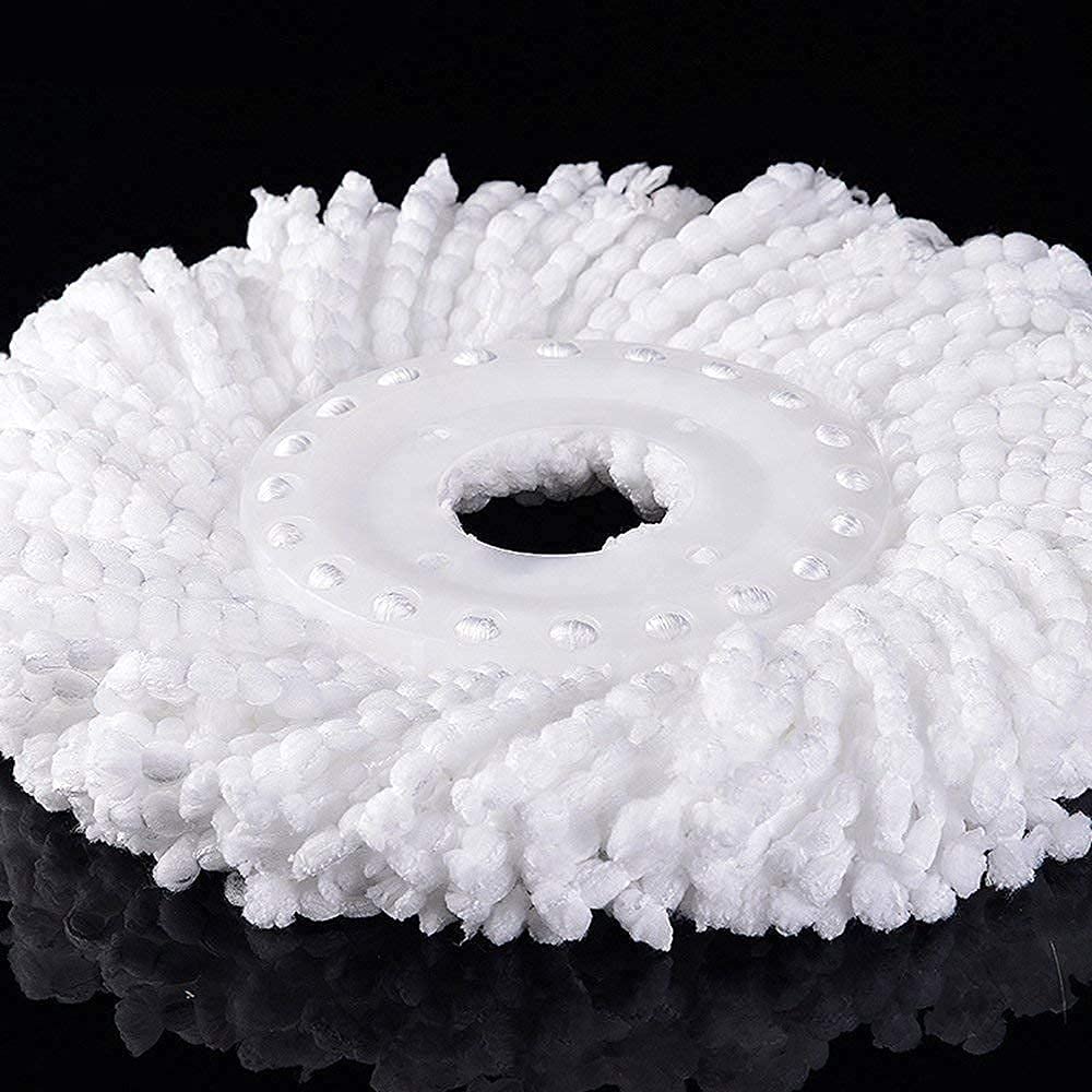 (PACK OF 3)Spin Mop Refill - Extra Head, Additional Microfiber Mop Round Shape Mop Heads - Image 2