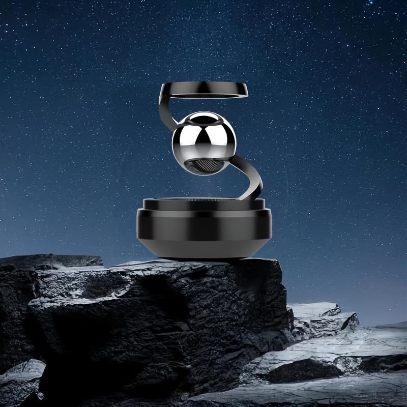 Star Solar Powered Levitating Ball Air Freshener for Car Dashboard, Aesthetic Car Decor | Best Quality ( Random Color ) - Image 2