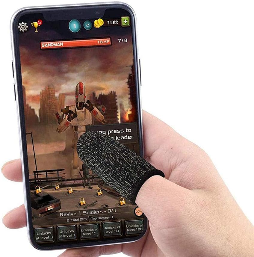 2 Pc Touch Screen Finger Sleeve, Mobile Game Fingering Sleeve, Anti-slip Anti-sweat Ultra-thin Breathable Touch Screen Finger Sleeves for Android Mobile Games - Image 2