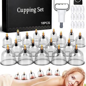 10-Piece Hijama Cupping Therapy Set  Vacuum Suction Massage Cups with Pull-Out Pump