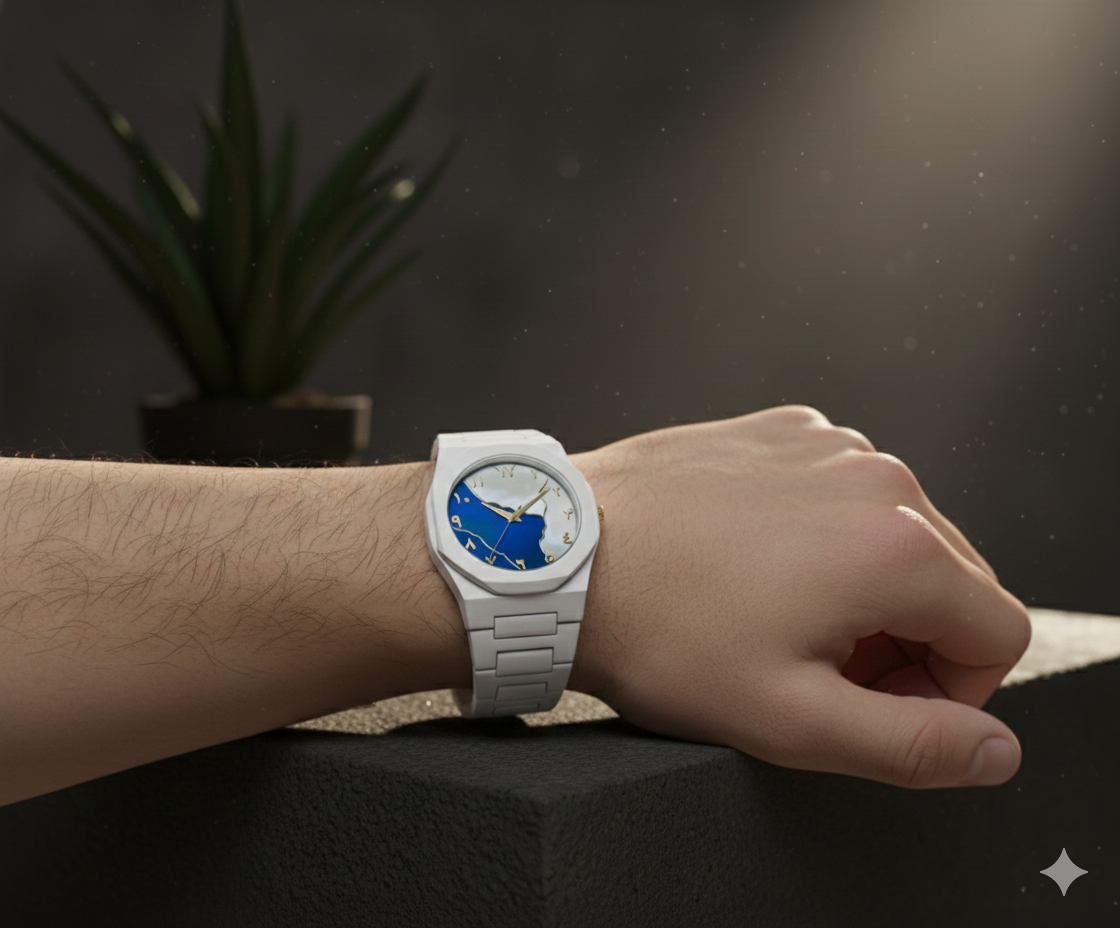 White Aura Watch Elegant Design Durable Build Comfortable Strap Clear Display Perfect For Daily Wear And Special Occasions Reliable Performance Stylish Look - Image 2