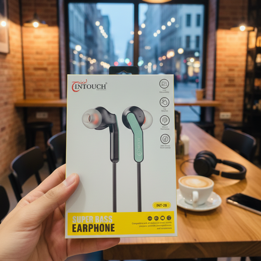 Intouch INT?28 Super Bass Wired Earphones | 3.5mm Jack | Universal Compatibility