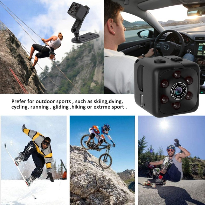 SQ6 Mini Spy Camera HD Portable High Quality Security Camera with Night Vision & Two Stand Holders - Image 4