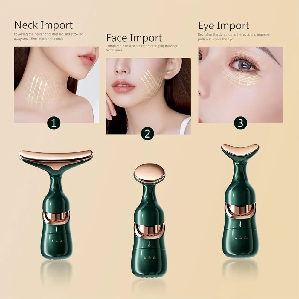 3-in-1 Face Slimming & Uplift Wand Thermal & Vibration Beauty Massager for Face and Neck - Image 4