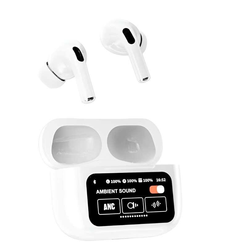 A9 Pro 2 Wireless Earbuds Bluetooth with ANC+ENC, 4 Pcs Ear Tips, White - Image 3