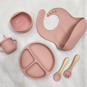 Premium Silicone Baby Feeding Set (6-Piece)  BPA-Free, Suction Base & Ergonomic Design for Self-Feeding