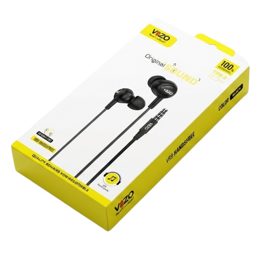 VR9 Micro Premium Wired Earphones with Dual IC Mic | Best Quality Hands-Free | Headphone | Hands-Free For Mobile Phone | Android Vr9 Micro Hands-Free - Image 2