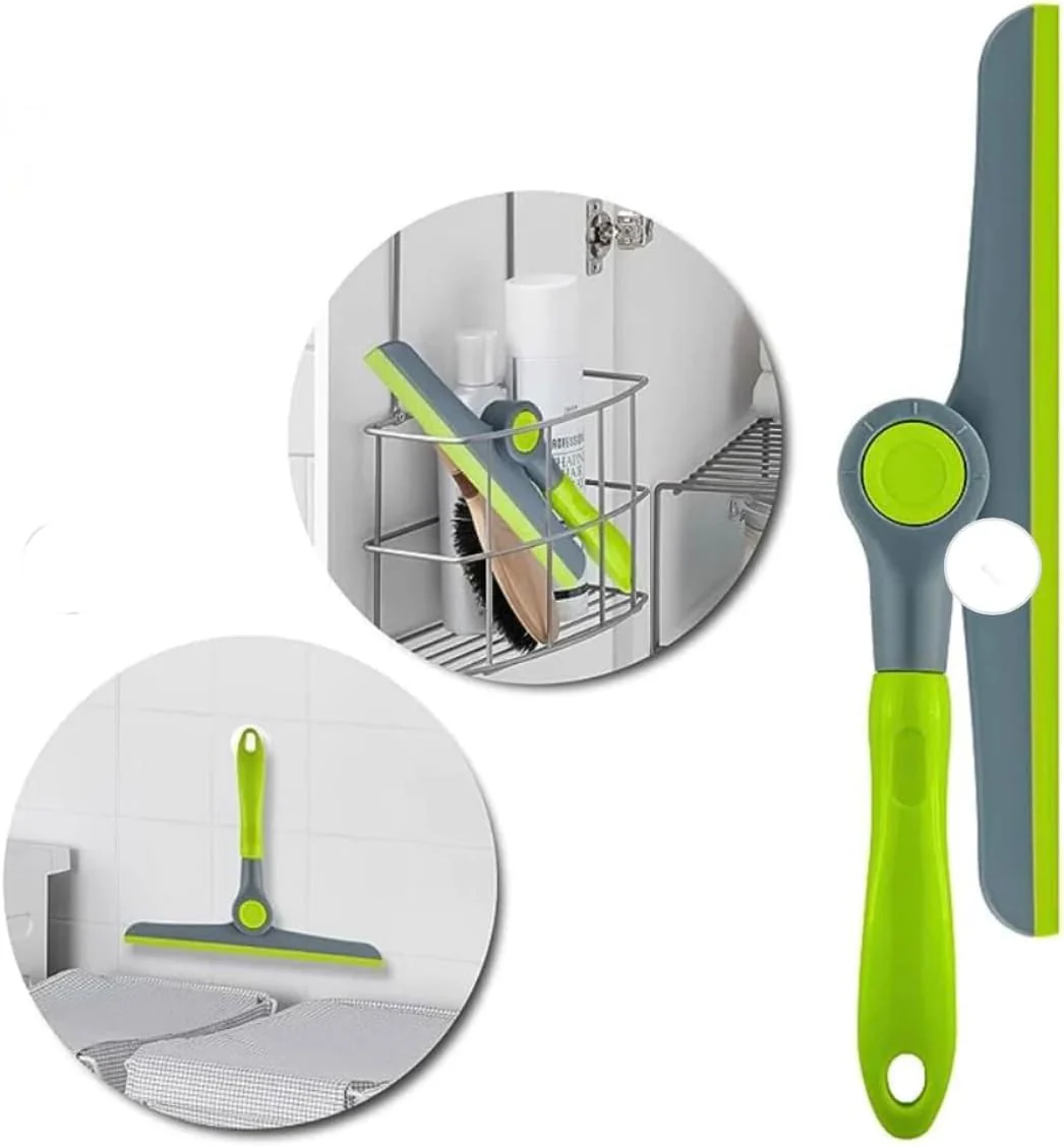 Royal Foldable Wiper with Lock Multipurpose Window & Mirror Squeegee Tool (Green) - Image 2
