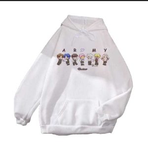 Classy Stylish Printed Kangaroo Hoodie for Women & Girls | Export Quality Fleece Pullover Sweatshirt with Drawstring Hood
