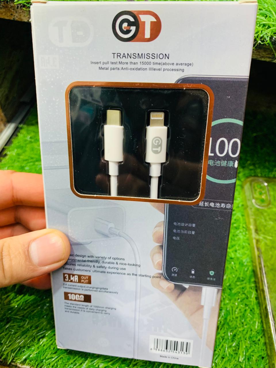 GT Type C to IPhone Fast Charging Cable Lightning USB-C Charger Cable - Image 3