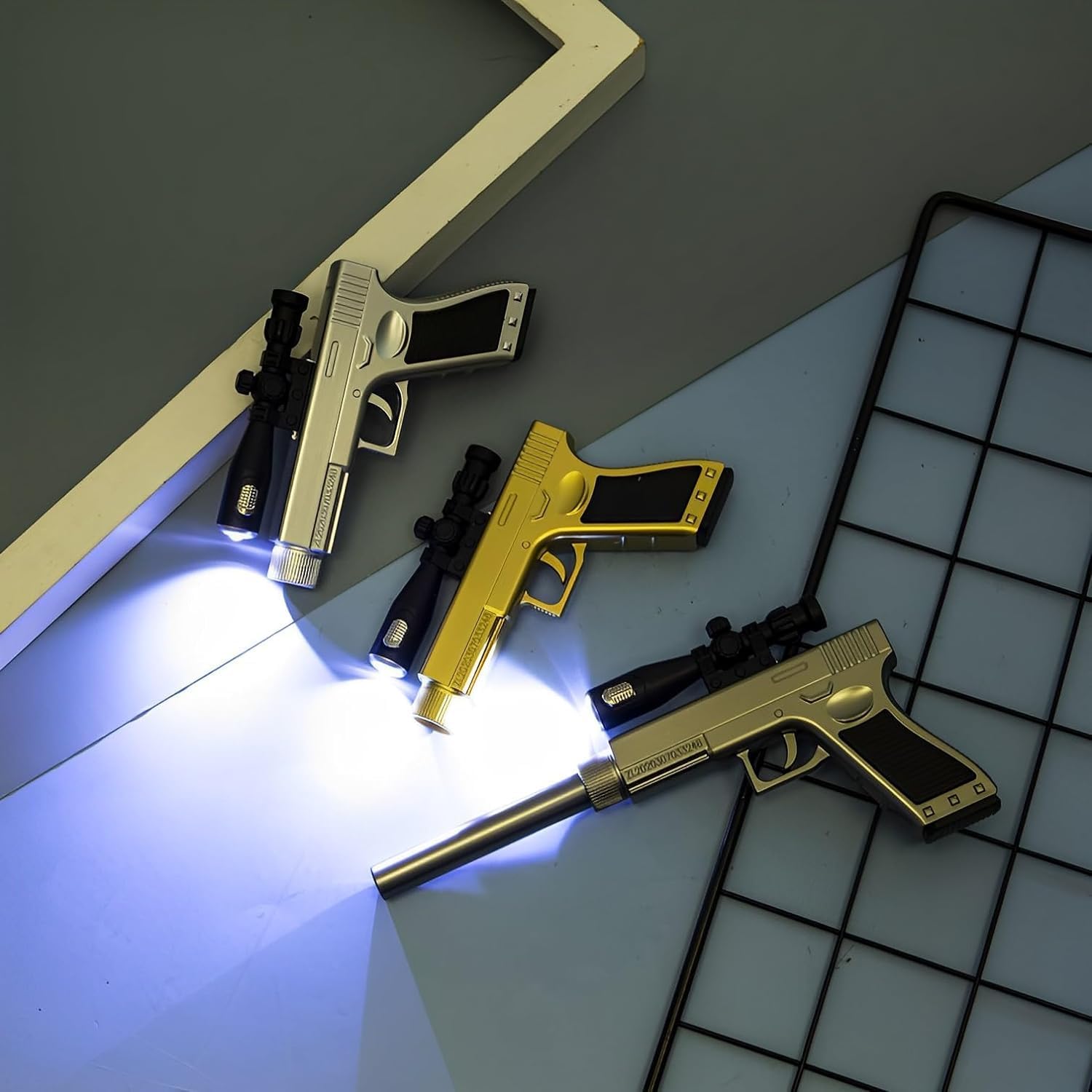 Cute Gun Shape LED Gel Pen | Black Refill - Image 4