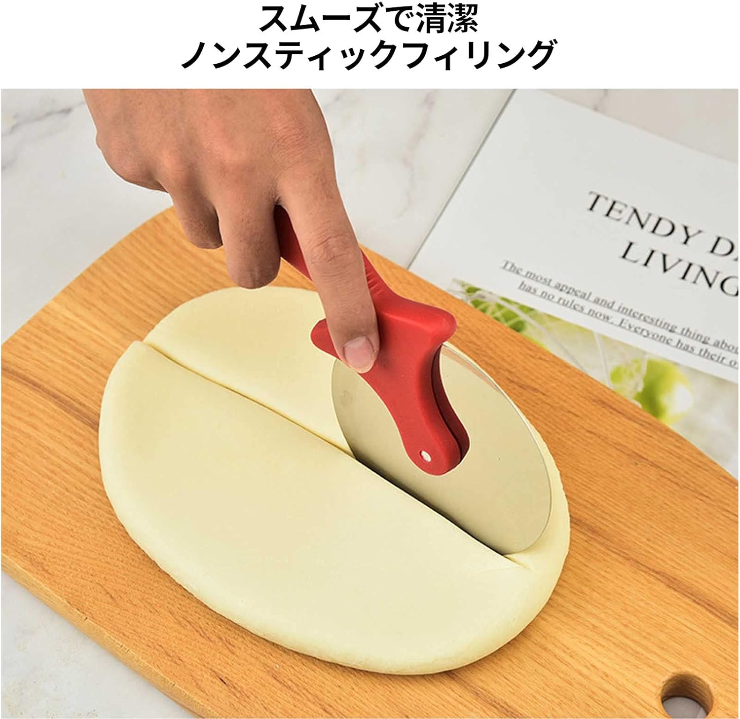 Pizza Cutter, Pizza r Big Size Cooker Stainless Steel, Commercial Use, Kitchen Helper(random color) - Image 4