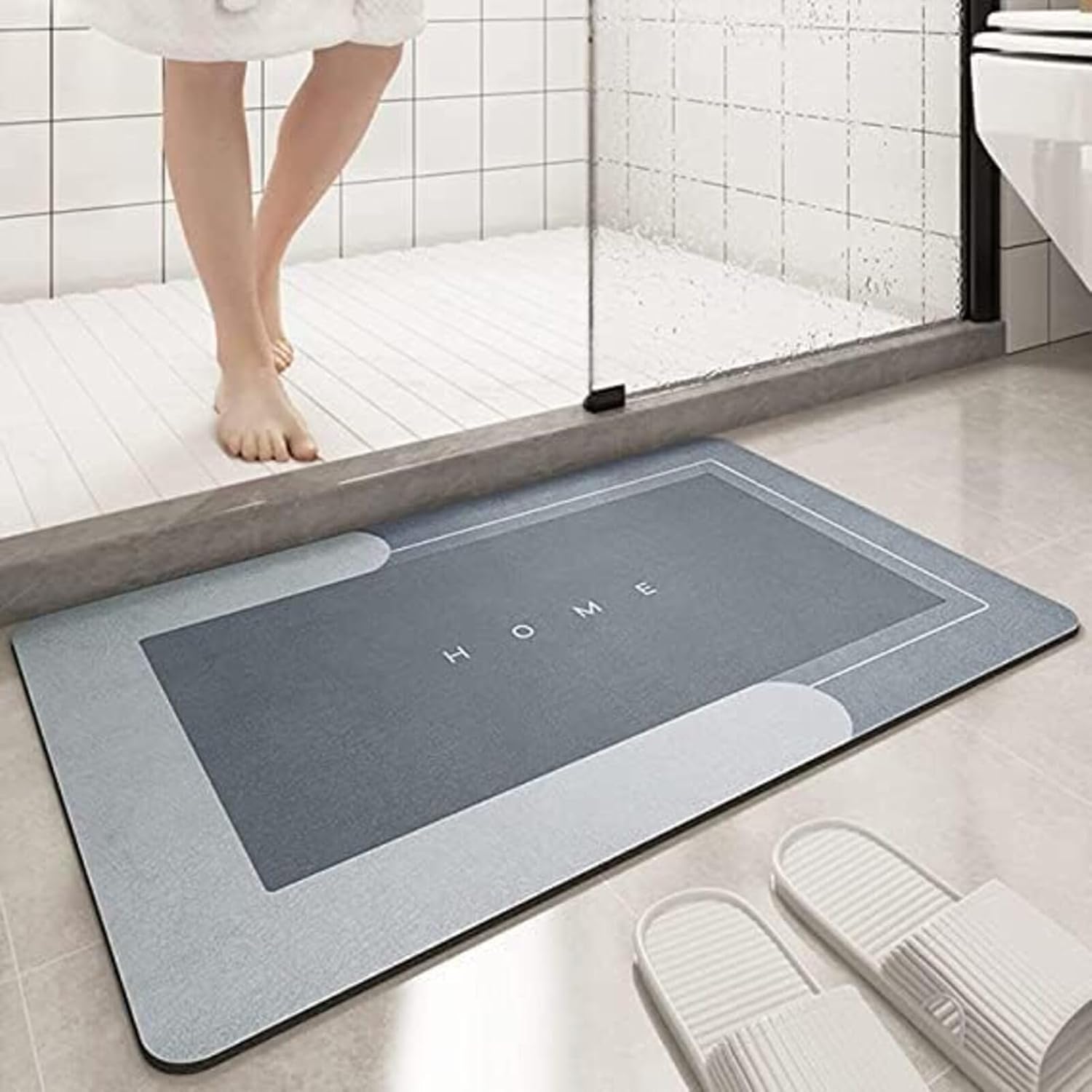 Super Absorbent, Quick-Drying Thin Bath Mat Non-Slip, Stain-Resistant Bathroom Rug for Bathroom, Kitchen, Living Room Easy to Clean - Door Mat, Anti-Slip Bath Mat Quick Drying Absorbent Mat for Home and Kitchen (Random Color) - Image 5