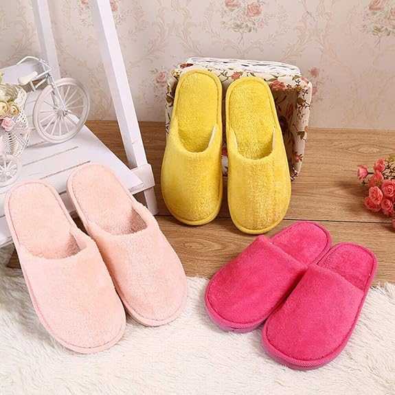 Multi-Color Soft Cotton Slippers for Men & Women | Unisex Indoor Home Slides(Multi color) - Image 3