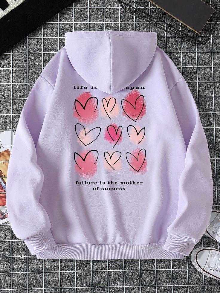 CLASSY STYLISH Print Kangaroo Hoodie huddy Pocket Drawstring Casual Pullover Hodie Long Sleeves Export Quality Huddie Winter Wear Hoody For Women Girls