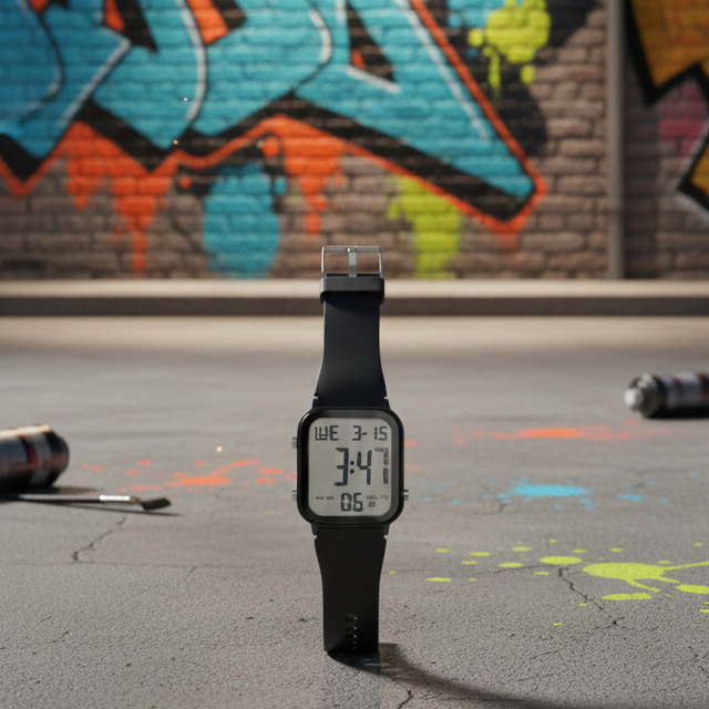 Digital Sports Watch with Stopwatch, Waterproof Design, LED Display, Alarm & Durable Outdoor Performance for Men & Women - Image 3