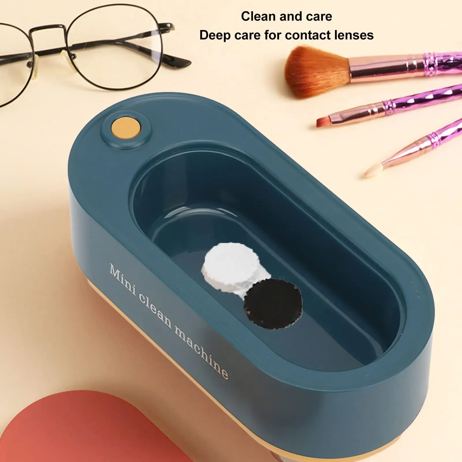 High-Frequency Vibration Ultrasonic Cleaner Machine Portable Cleaning Device For Jewelry, Glasses, And Watches (Random Color)
