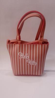 Peach Red Striped Handbag for Girls | Premium Shoulder Handbag for Office, Shopping & Daily Use - Image 4