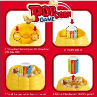 Fun Popcorn Game Toy for Kids Interactive Jumping Popcorn Corn Game with Buckets & Tokens | Family Party Game - Image 3