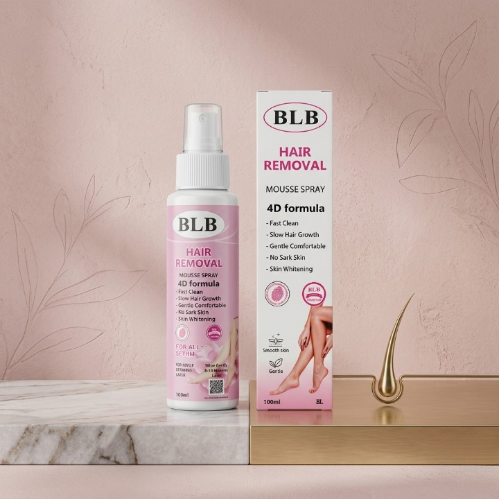 BLB Hair Removal Mousse Spray 4D Formula for Fast & Gentle Hair Removal (100ml) - Image 2