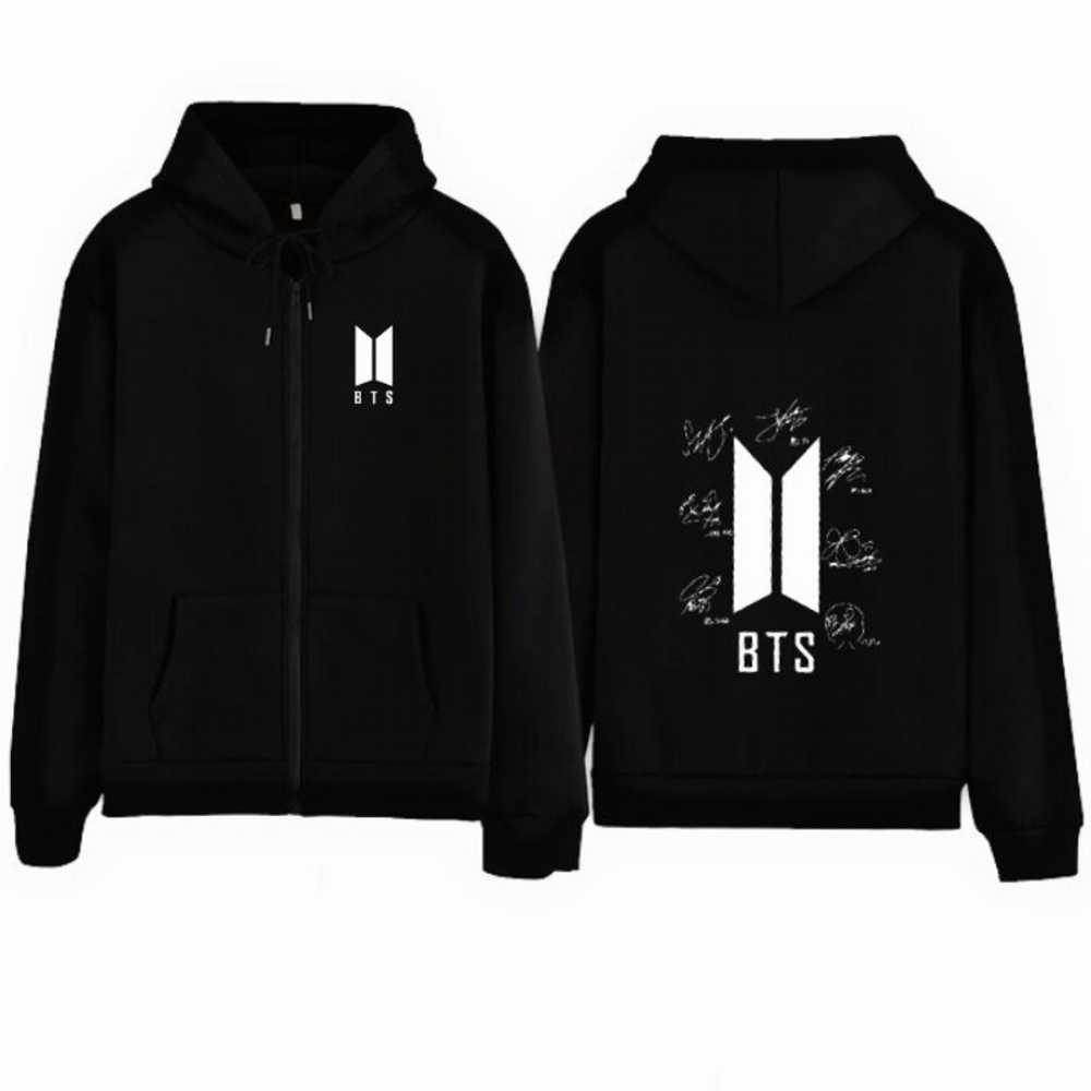Classy Stylish Zipper Print Kangaroo Hoodie for Women & Girls | Drawstring Long Sleeve Winter Pullover - Image 4