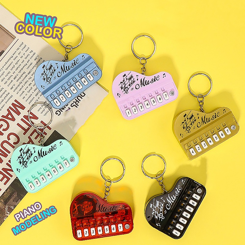 Portable Mini Piano Keychain Musical Toy - 8 Key Electronic Synthesizer Bag Charm, Interactive Birthday Gift & Party Favor - Random Colors - Image 3