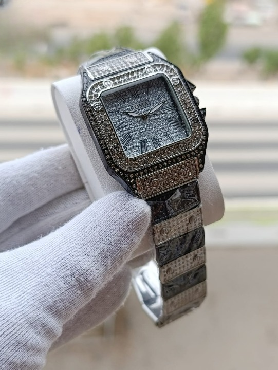 Ladies Stylish Stone Watch Elegant Wristwatch with Sparkling Stones, Fashion Accessory for Daily Wear & Occasions - Image 4