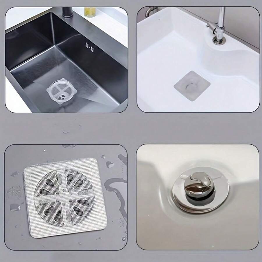 10 Pcs Multifunctional Net Sticker Drainer Perfect for Bathroom, Kitchen & More - Image 2