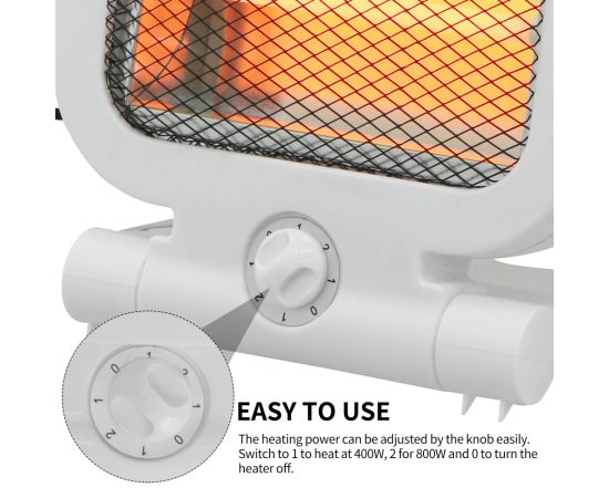 Electric Quartz stove Mini with 2 tubes-800W-2 power levels: 800W. Anti-tip, thermal protection - Image 2