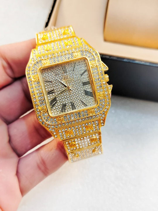 Ladies Stylish Stone Watch Elegant Wristwatch with Sparkling Stones, Fashion Accessory for Daily Wear & Occasions - Image 3