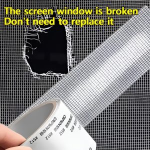 Window Screen Net Repair Tape  Strong Adhesive Mesh Tape for Door & Window Screen Repair, Easy Fix for Holes and Tears | 2 Meter