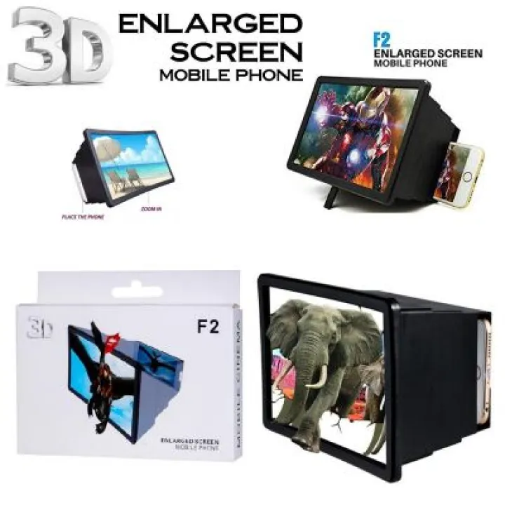 F2 Portable 3D Magnifier Screen Enlarger / Magnifying Glass Zoom Video Screen HD all Mobile Phone random color - Image 4