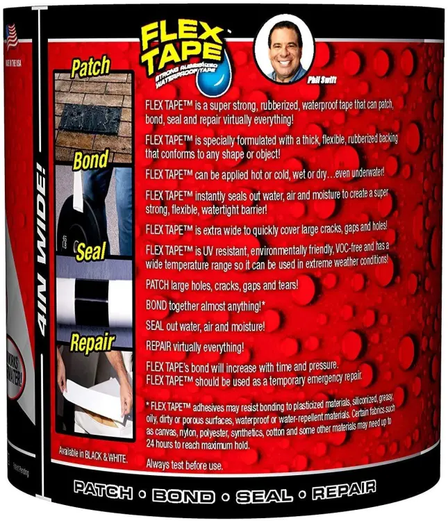FLEX TAPE ULTRA-STRONG WATERPROOF ADHESIVE TAPE | Waterproof Seal Repair & Sealant | Stop The Leak - Image 2