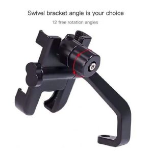 C2 Universal Aluminum Motorcycle Phone Holder  360° Adjustable Handlebar Mount Stand for Secure Mobile Grip